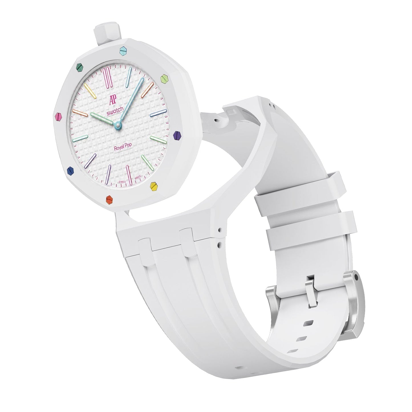 Oak Pop Exclusive White Silicone Strap