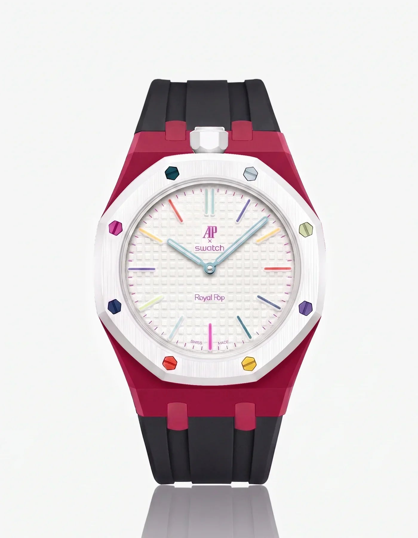 Silicone Strap & Case Royal Pop Huit Blanc(Customize Colors)