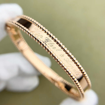 [Lora]CLOVER PERLEE BRACELET SIGNATURE ENGRAVING SERIES