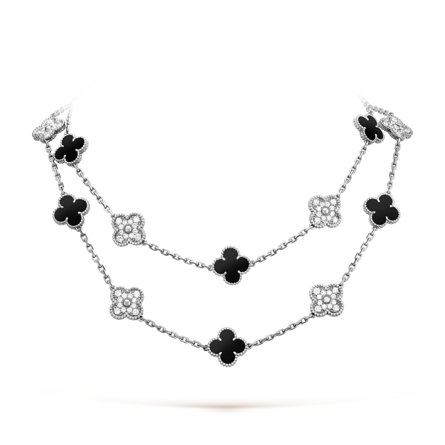 [LORA]CLOVER 20 MOTIFS ONYX DIAMOND SILVER