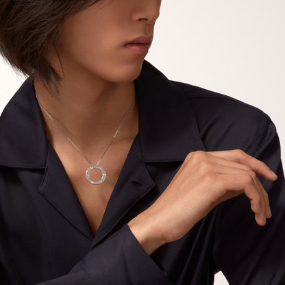 [LORA] LOVE NECKLACE 16MM 3 DIAMONDS