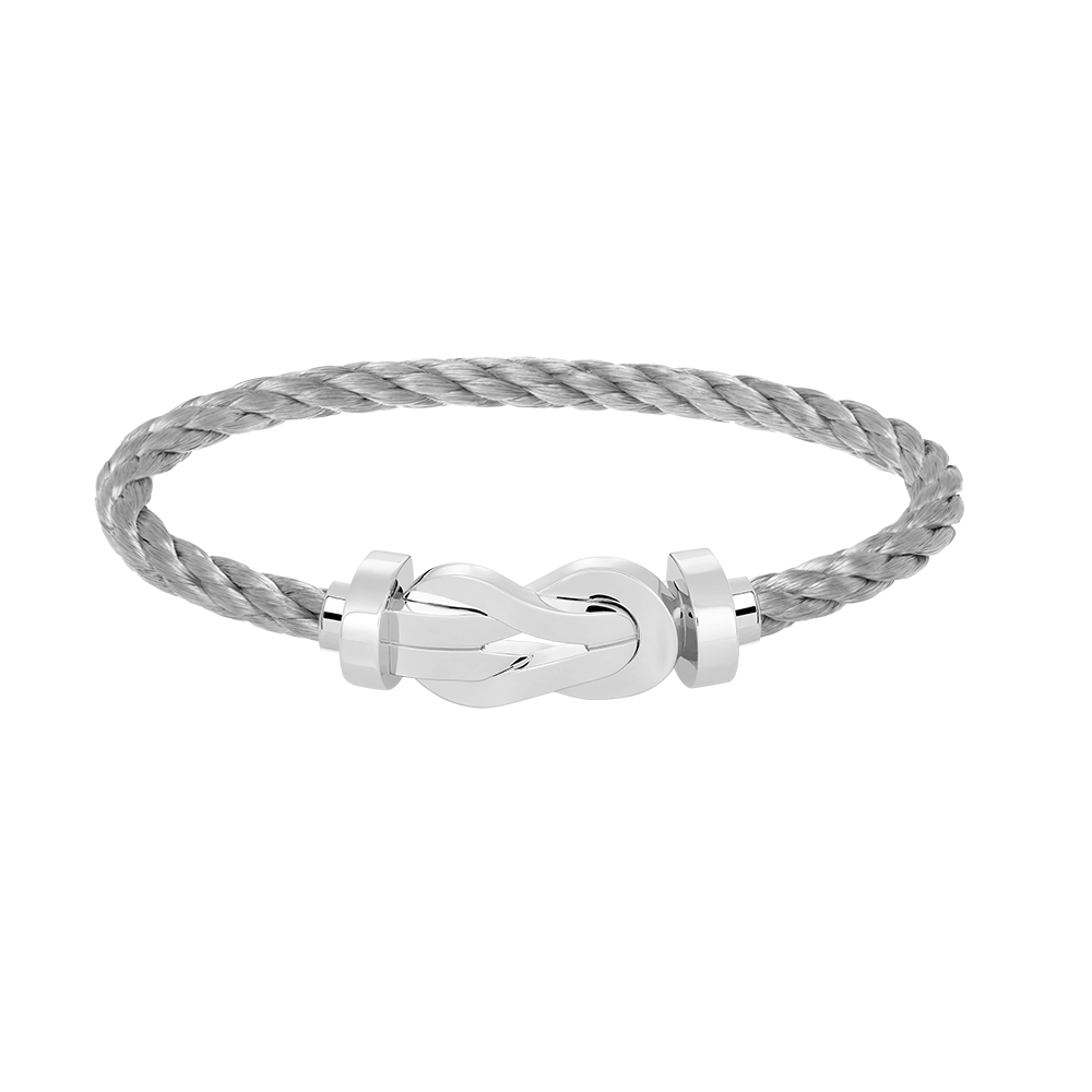 [LORA]CHANCE LARGE 8 FIGURE BUCKLE NO DIAMOND BRACELET SILVER
