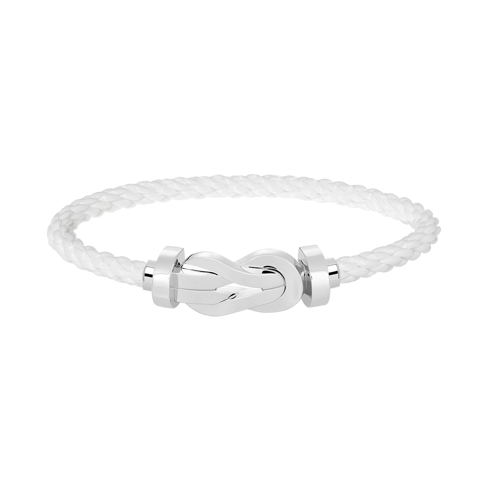 [LORA]CHANCE LARGE 8 FIGURE BUCKLE NO DIAMOND BRACELET SILVER