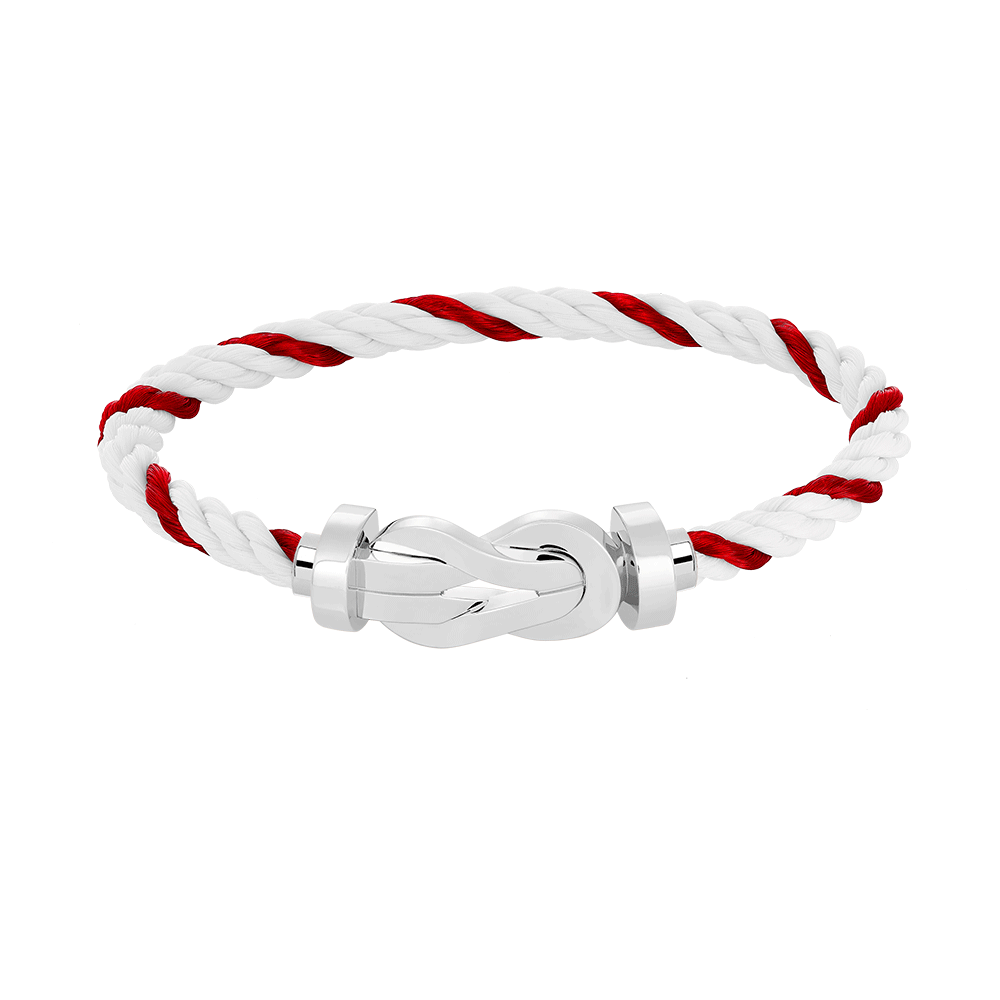 [LORA]CHANCE LARGE 8 FIGURE BUCKLE NO DIAMOND BRACELET SILVER