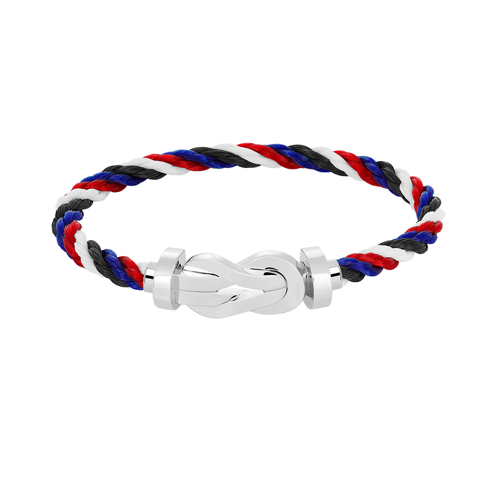 [LORA]CHANCE LARGE 8 FIGURE BUCKLE NO DIAMOND BRACELET SILVER