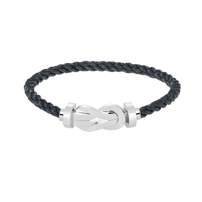 [LORA]CHANCE LARGE 8 FIGURE BUCKLE NO DIAMOND BRACELET SILVER