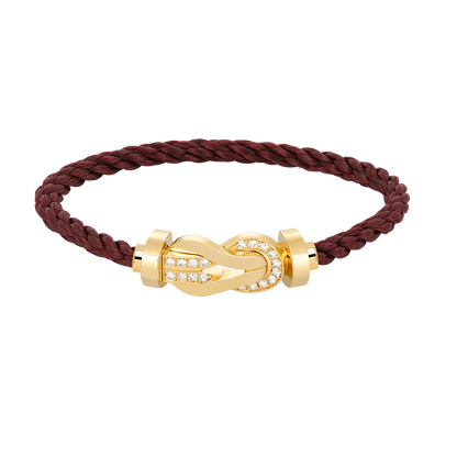 [LORA]CHANCE LARGE 8 FIGURE BUCKLE HALF DIAMOND BRACELET GOLD