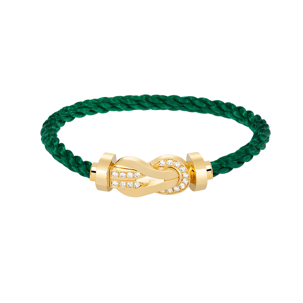 [LORA]CHANCE LARGE 8 FIGURE BUCKLE HALF DIAMOND BRACELET GOLD