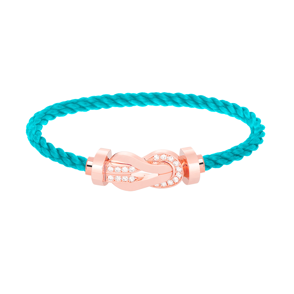 [LORA]CHANCE LARGE 8 FIGURE BUCKLE HALF DIAMOND BRACELET ROSE GOLD