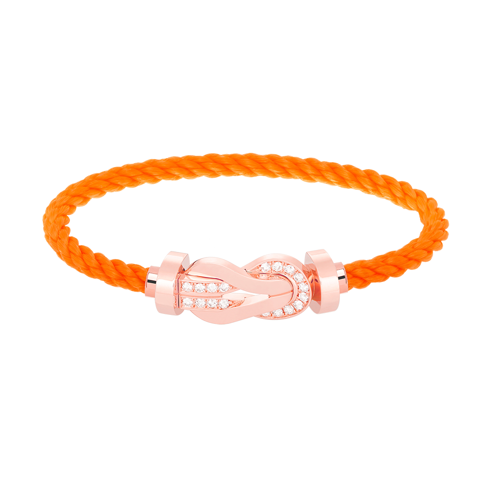 [LORA]CHANCE LARGE 8 FIGURE BUCKLE HALF DIAMOND BRACELET ROSE GOLD