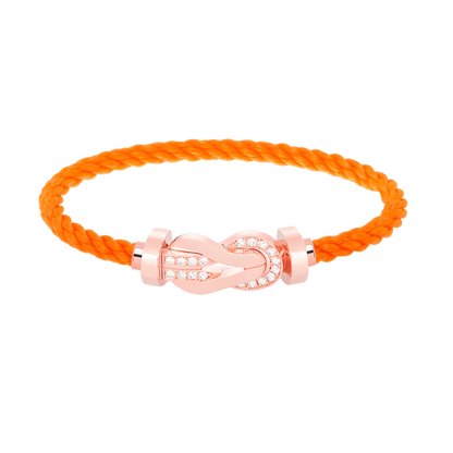 [LORA]CHANCE LARGE 8 FIGURE BUCKLE HALF DIAMOND BRACELET ROSE GOLD