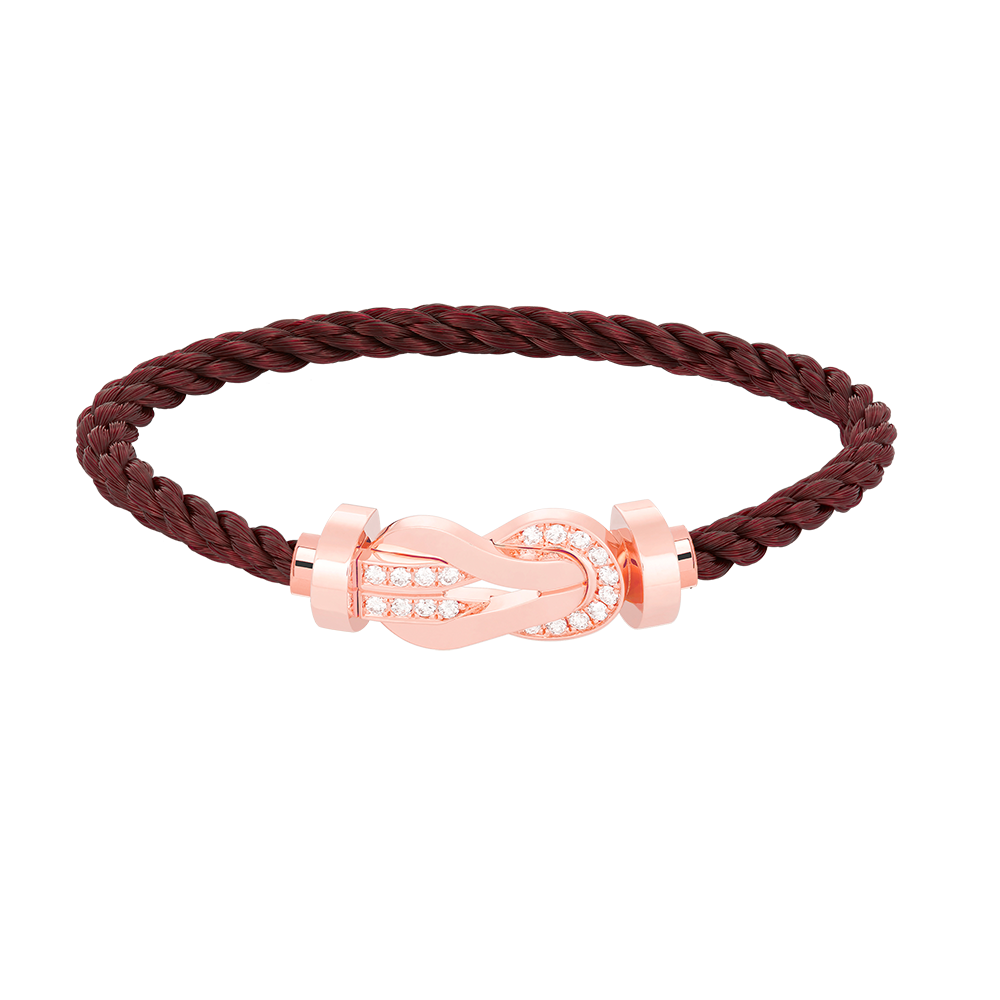[LORA]CHANCE LARGE 8 FIGURE BUCKLE HALF DIAMOND BRACELET ROSE GOLD