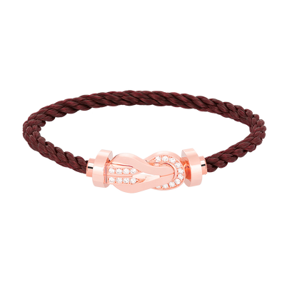 [LORA]CHANCE LARGE 8 FIGURE BUCKLE HALF DIAMOND BRACELET ROSE GOLD