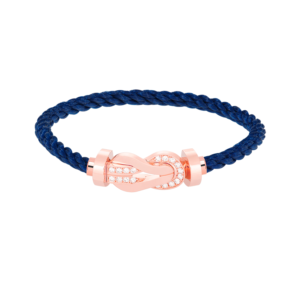 [LORA]CHANCE LARGE 8 FIGURE BUCKLE HALF DIAMOND BRACELET ROSE GOLD