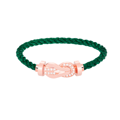 [LORA]CHANCE LARGE 8 FIGURE BUCKLE HALF DIAMOND BRACELET ROSE GOLD