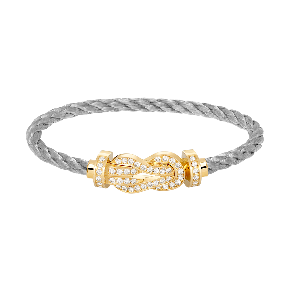 [LORA]CHANCE LARGE 8 FIGURE BUCKLE FULLDIAMOND BRACELET GOLD