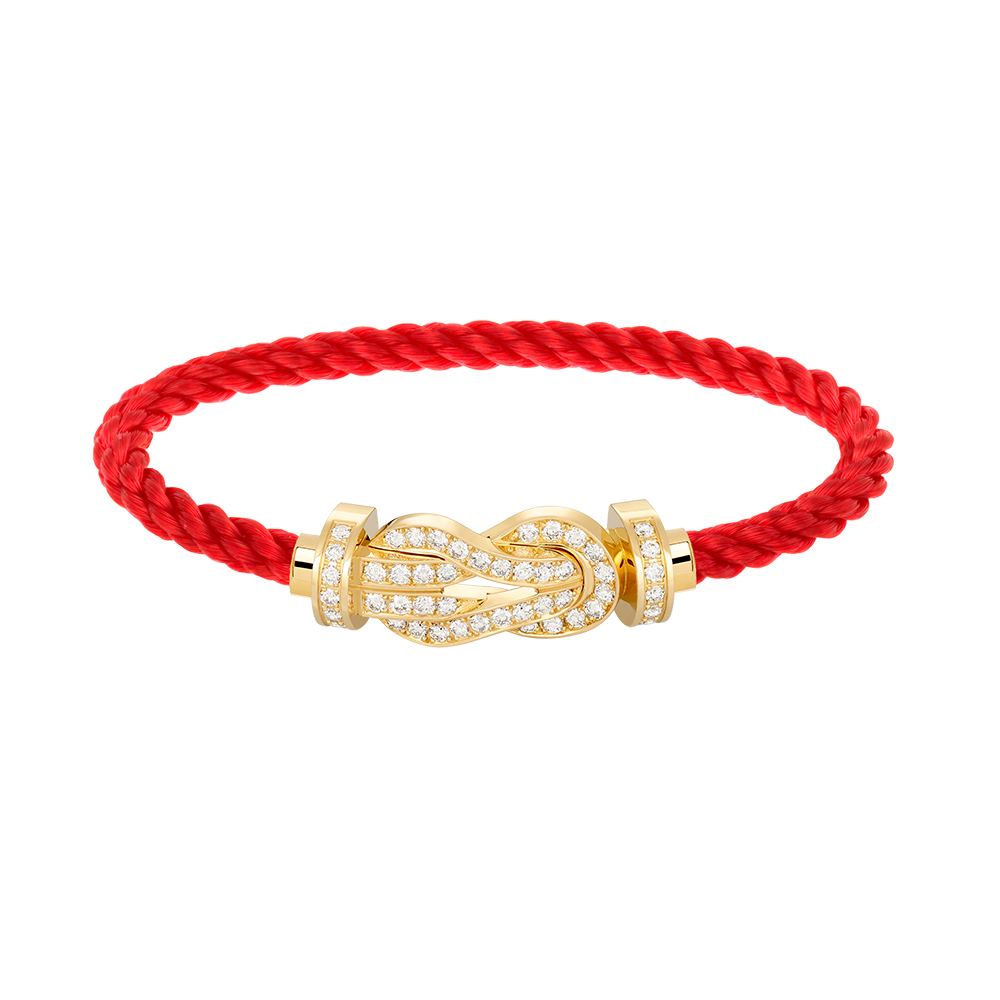 [LORA]CHANCE LARGE 8 FIGURE BUCKLE FULLDIAMOND BRACELET GOLD