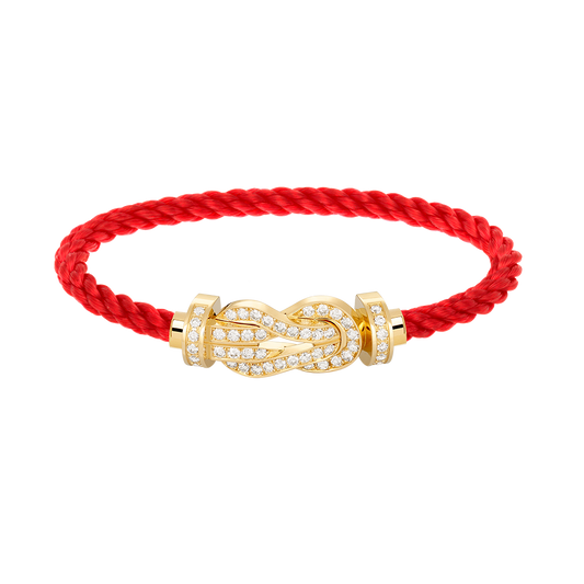 [LORA]CHANCE LARGE 8 FIGURE BUCKLE FULLDIAMOND BRACELET GOLD