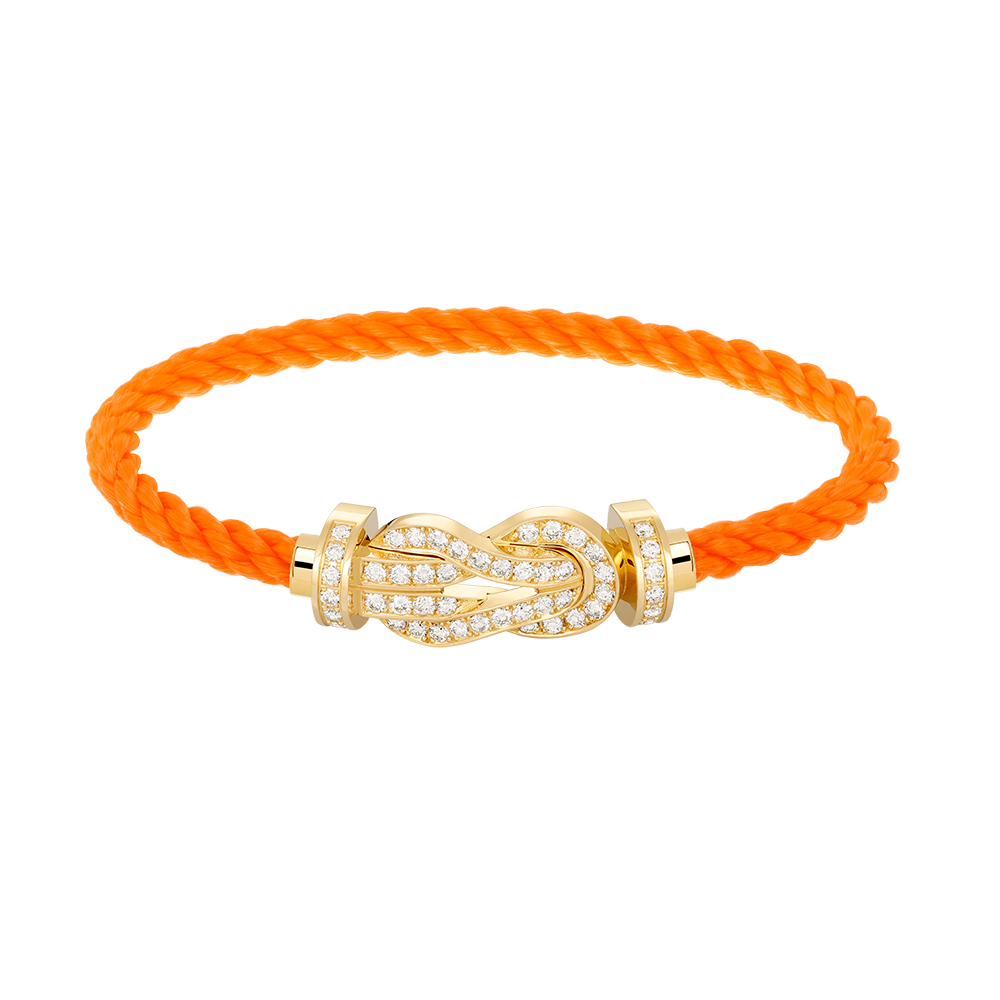 [LORA]CHANCE LARGE 8 FIGURE BUCKLE FULLDIAMOND BRACELET GOLD