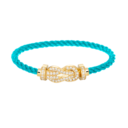[LORA]CHANCE LARGE 8 FIGURE BUCKLE FULLDIAMOND BRACELET GOLD