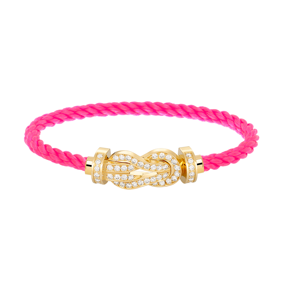 [LORA]CHANCE LARGE 8 FIGURE BUCKLE FULLDIAMOND BRACELET GOLD