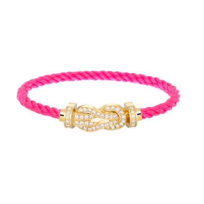 [LORA]CHANCE LARGE 8 FIGURE BUCKLE FULLDIAMOND BRACELET GOLD