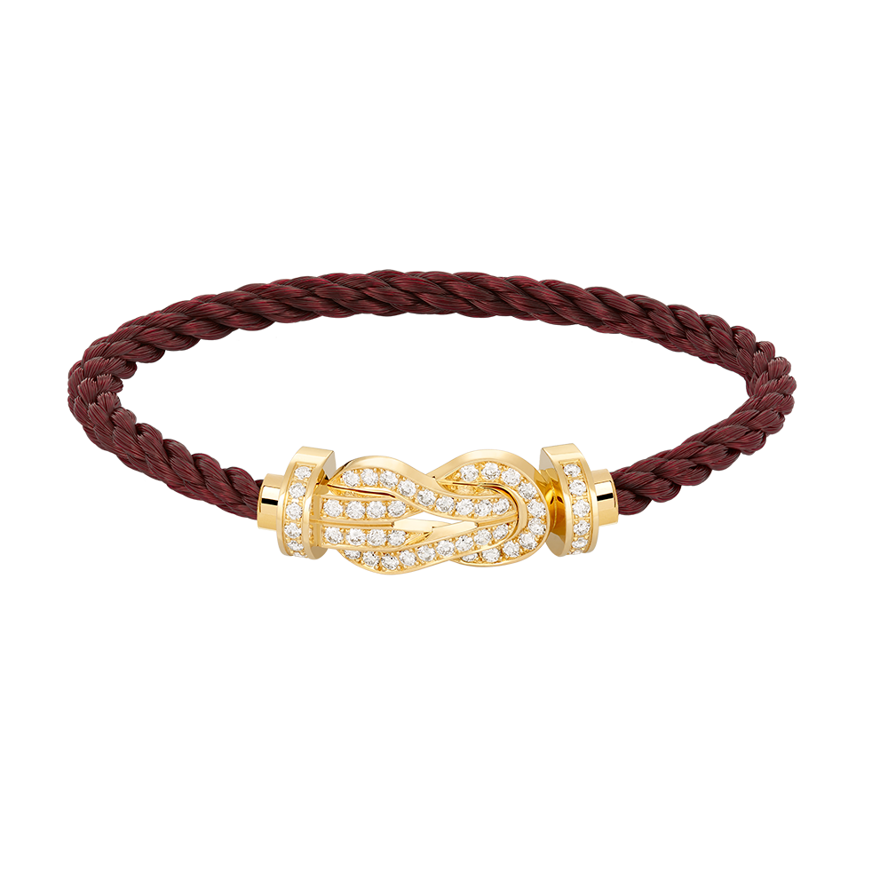 [LORA]CHANCE LARGE 8 FIGURE BUCKLE FULLDIAMOND BRACELET GOLD