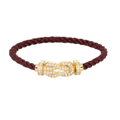 [LORA]CHANCE LARGE 8 FIGURE BUCKLE FULLDIAMOND BRACELET GOLD
