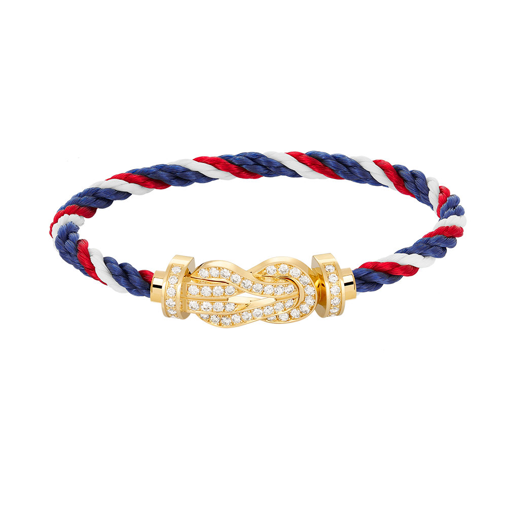 [LORA]CHANCE LARGE 8 FIGURE BUCKLE FULLDIAMOND BRACELET GOLD