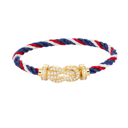 [LORA]CHANCE LARGE 8 FIGURE BUCKLE FULLDIAMOND BRACELET GOLD