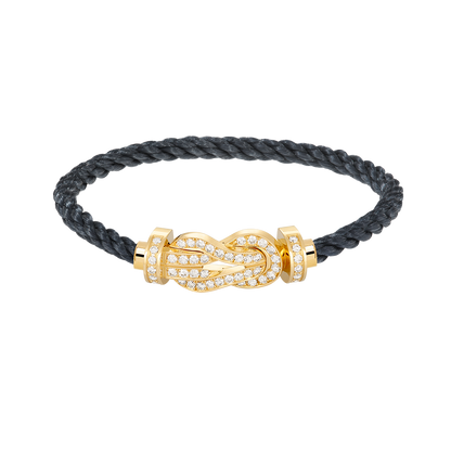 [LORA]CHANCE LARGE 8 FIGURE BUCKLE FULLDIAMOND BRACELET GOLD