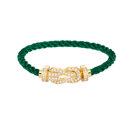 [LORA]CHANCE LARGE 8 FIGURE BUCKLE FULLDIAMOND BRACELET GOLD