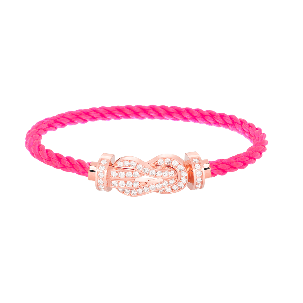 [LORA]CHANCE LARGE 8 FIGURE BUCKLE FULL DIAMOND BRACELET ROSE GOLD