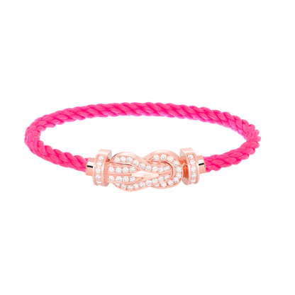 [LORA]CHANCE LARGE 8 FIGURE BUCKLE FULL DIAMOND BRACELET ROSE GOLD