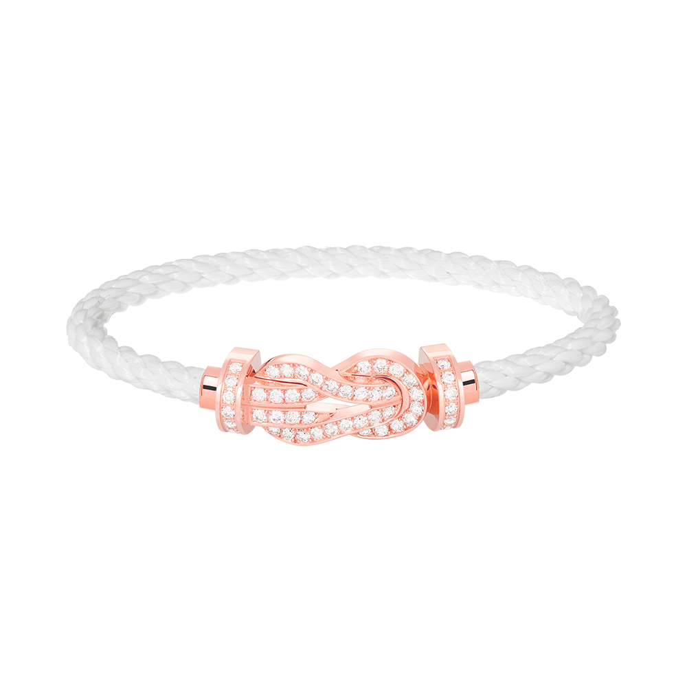 [LORA]CHANCE LARGE 8 FIGURE BUCKLE FULL DIAMOND BRACELET ROSE GOLD