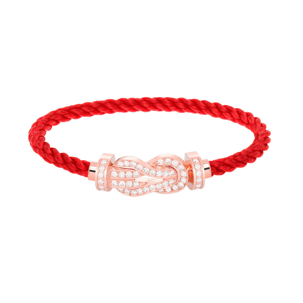[LORA]CHANCE LARGE 8 FIGURE BUCKLE FULL DIAMOND BRACELET ROSE GOLD