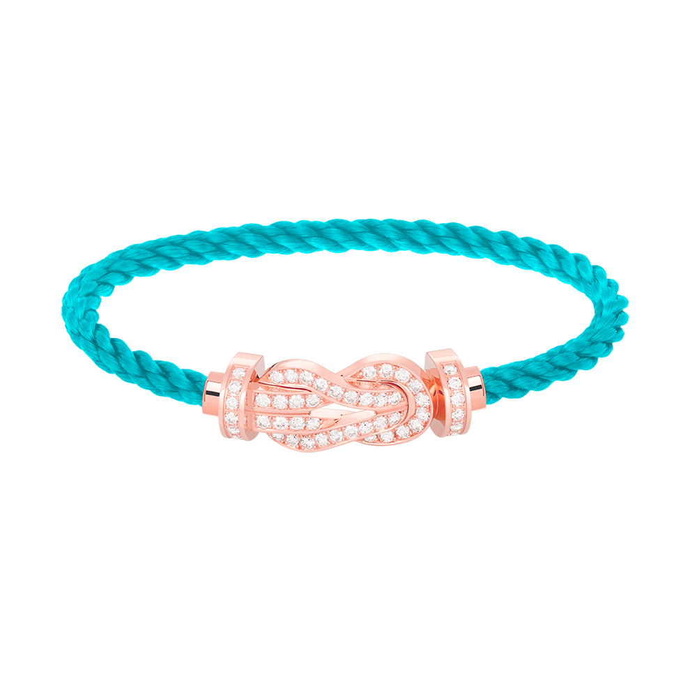 [LORA]CHANCE LARGE 8 FIGURE BUCKLE FULL DIAMOND BRACELET ROSE GOLD
