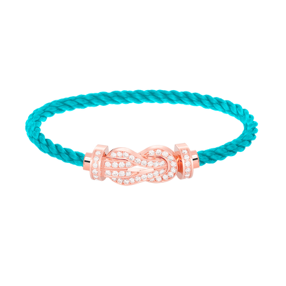 [LORA]CHANCE LARGE 8 FIGURE BUCKLE FULL DIAMOND BRACELET ROSE GOLD