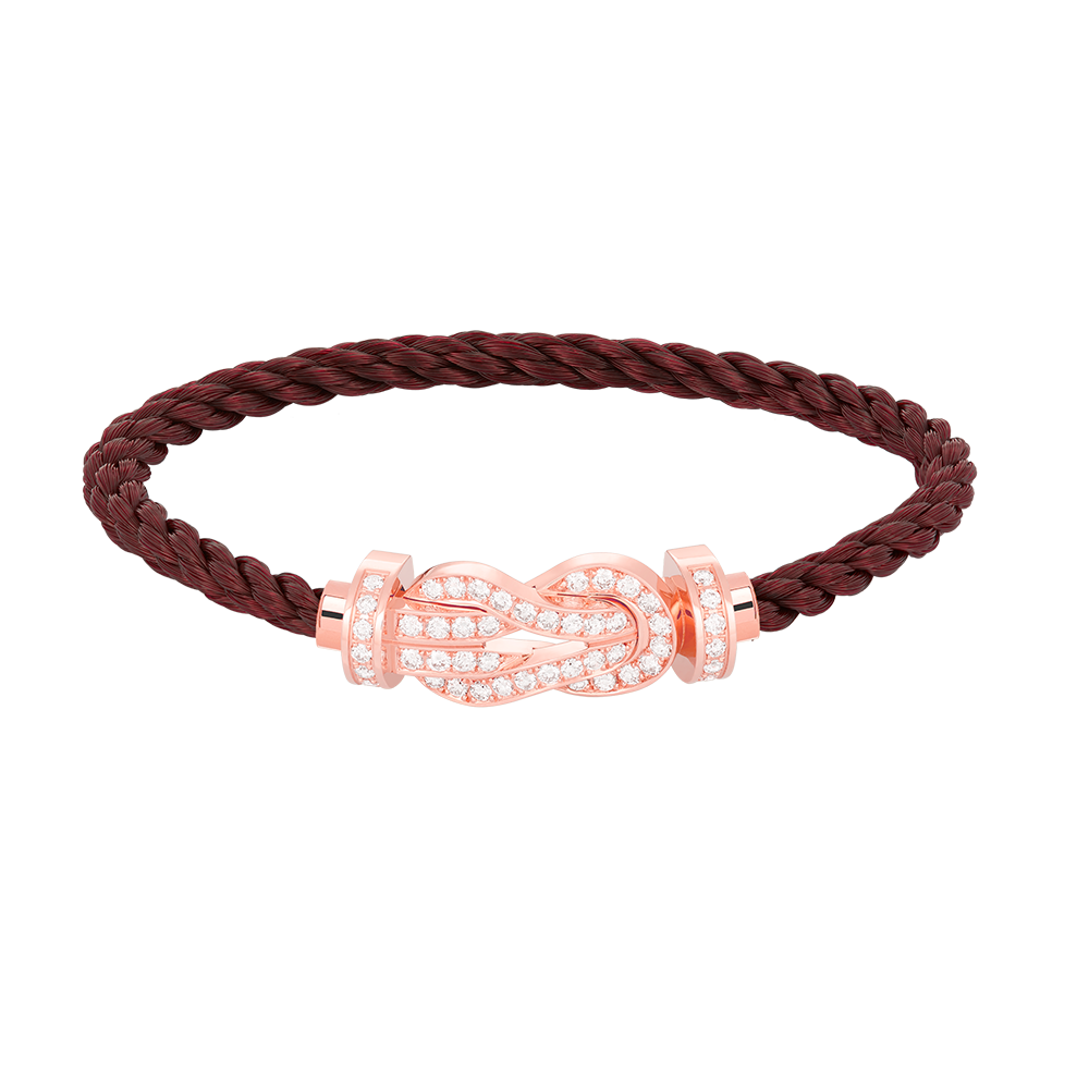 [LORA]CHANCE LARGE 8 FIGURE BUCKLE FULL DIAMOND BRACELET ROSE GOLD