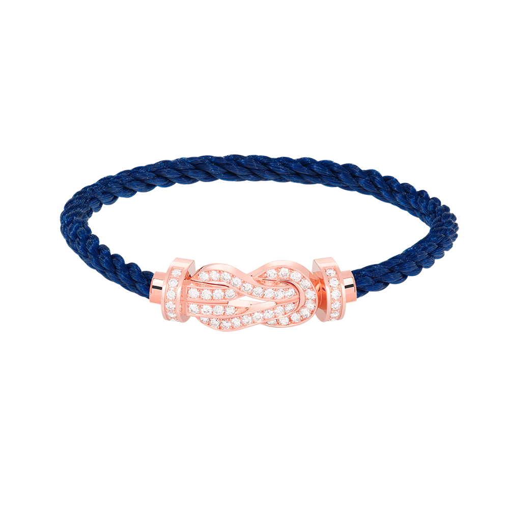 [LORA]CHANCE LARGE 8 FIGURE BUCKLE FULL DIAMOND BRACELET ROSE GOLD