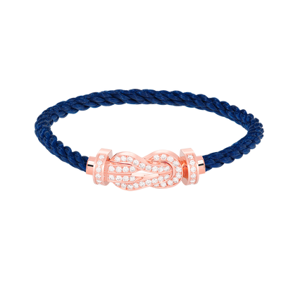 [LORA]CHANCE LARGE 8 FIGURE BUCKLE FULL DIAMOND BRACELET ROSE GOLD
