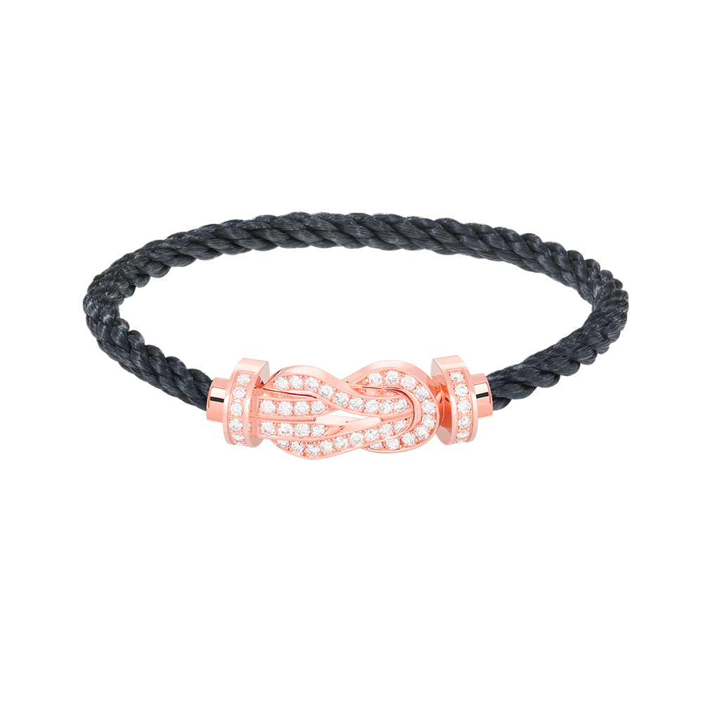[LORA]CHANCE LARGE 8 FIGURE BUCKLE FULL DIAMOND BRACELET ROSE GOLD