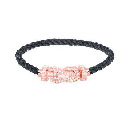 [LORA]CHANCE LARGE 8 FIGURE BUCKLE FULL DIAMOND BRACELET ROSE GOLD