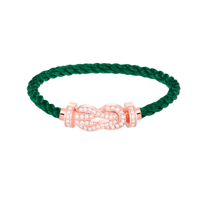 [LORA]CHANCE LARGE 8 FIGURE BUCKLE FULL DIAMOND BRACELET ROSE GOLD