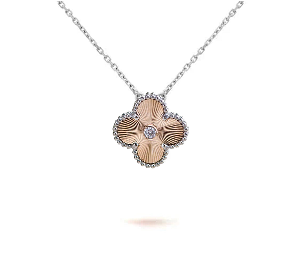 [Lora]CLOVER 15MM NECKLACE SILVER COLLECTION