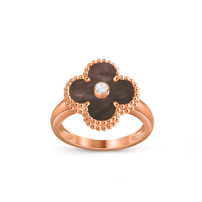 [Lora]CLOVER DIAMOND RING ROSE GOLD COLLECTION