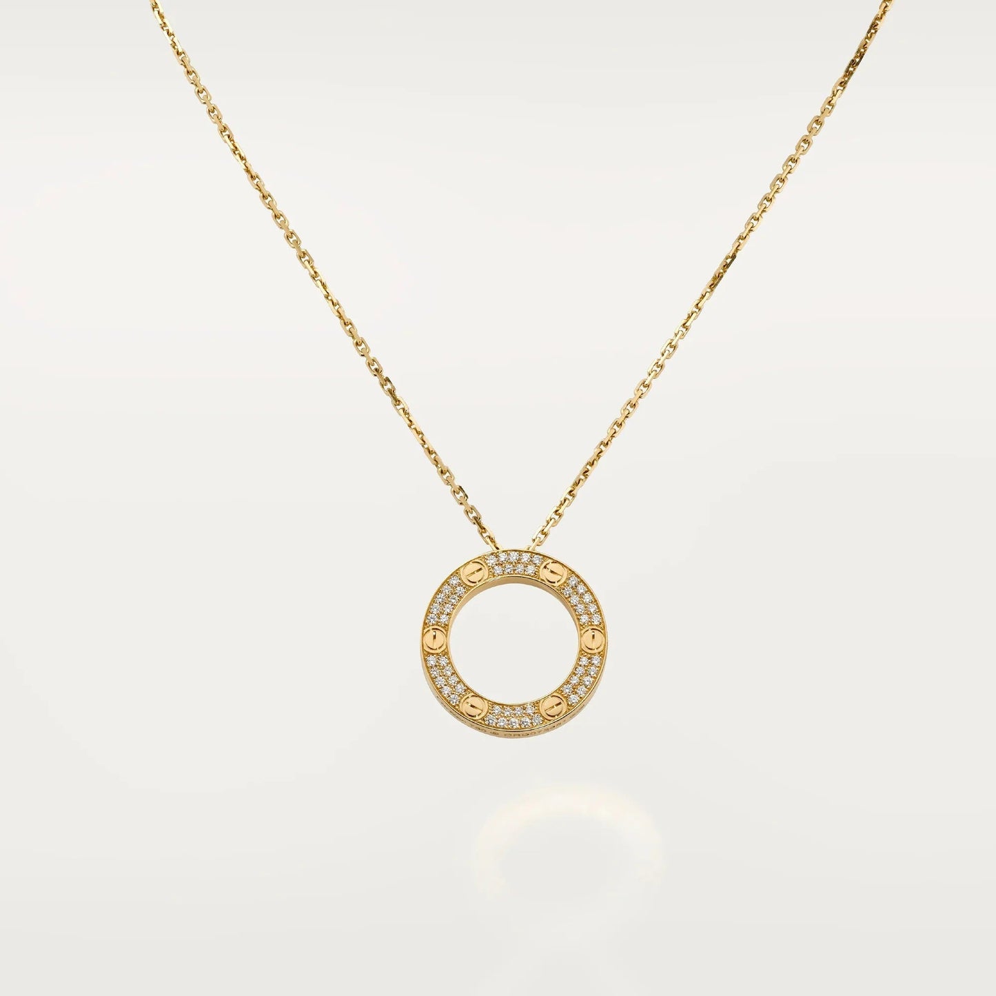 [LORA] LOVE NECKLACE 16MM  FULL DIAMOND