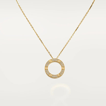 [LORA] LOVE NECKLACE 16MM  FULL DIAMOND