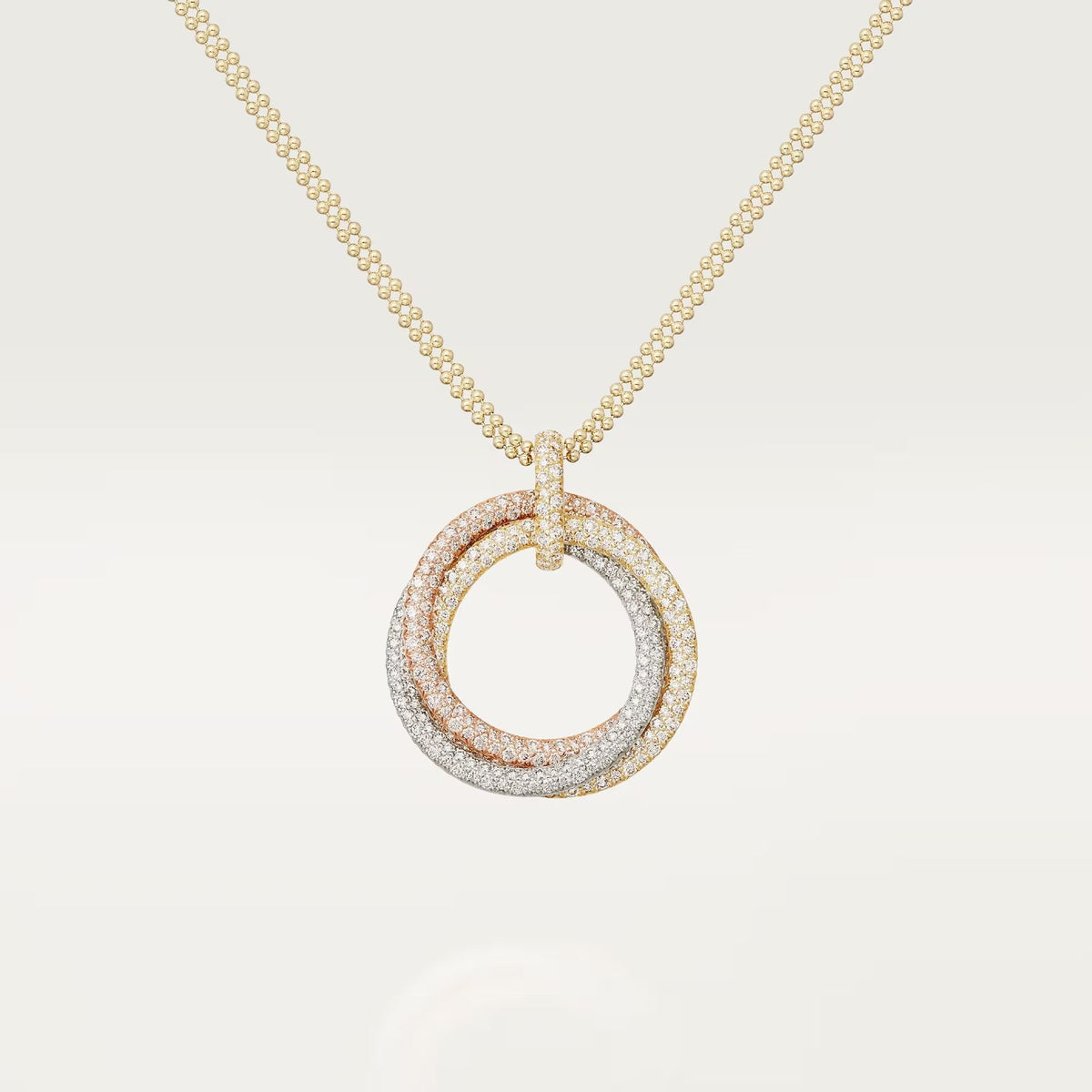 [Lora] TRINITY LARGE FULL DIAMOND  NECKLACE