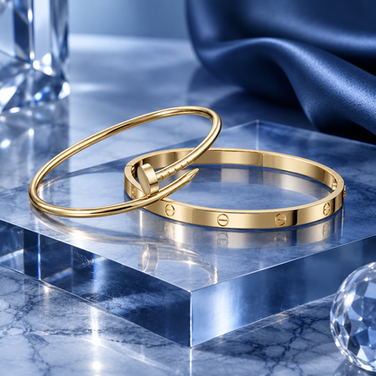 [Lora] LOVE & JUSTE Classic Bracelet Stack Set